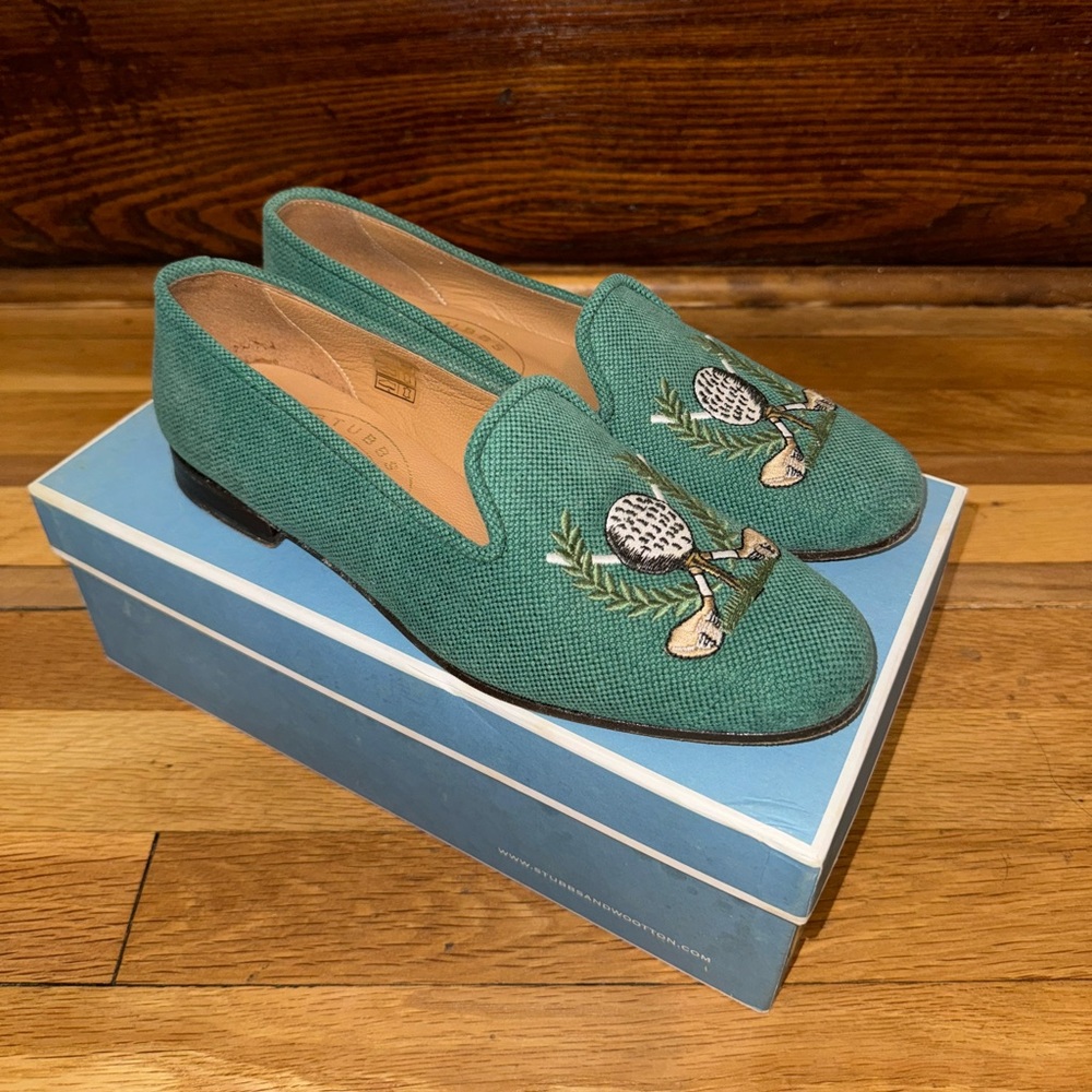 Stubbs & Wootton Women’s Loafer (Sz 9.5) Green
